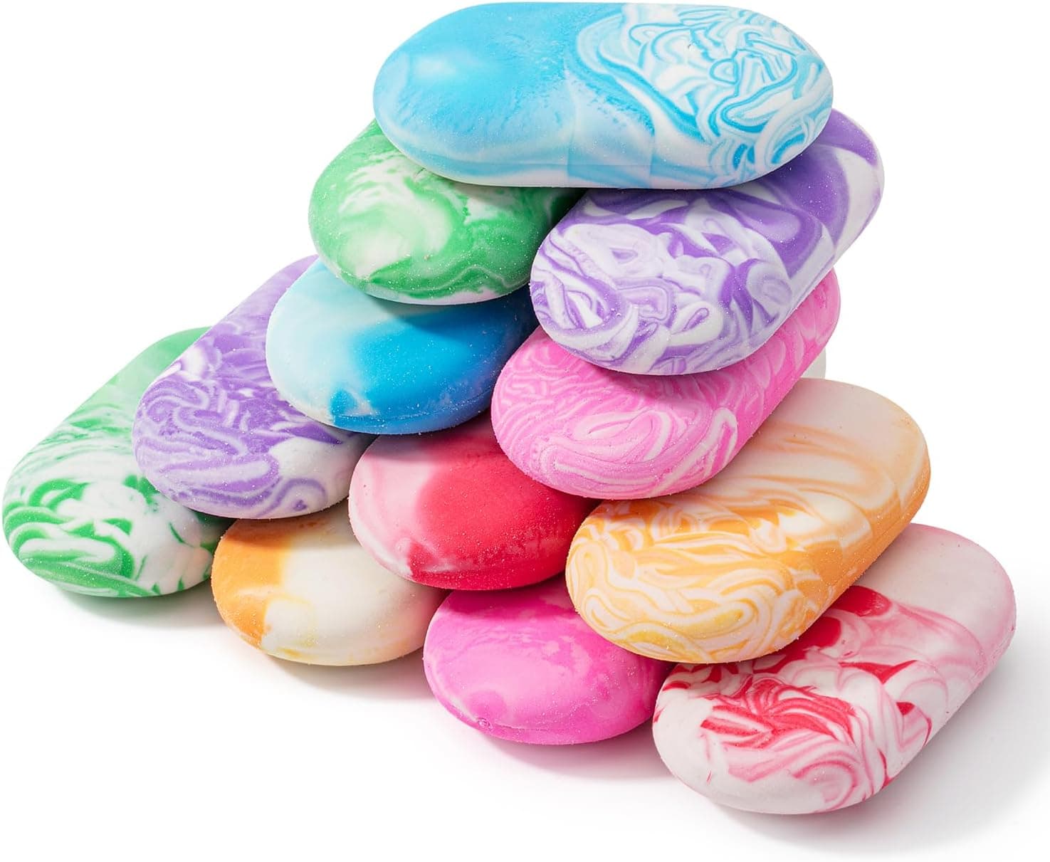 Mr. Pen- Marble Pencil Erasers, 12 Pack, 1" x 2"