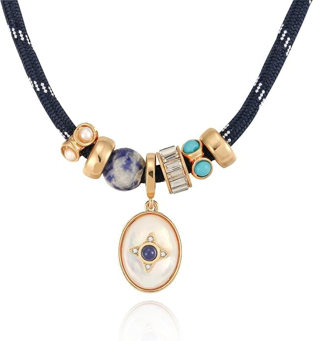 Paracord Rope Necklace with Pendant for Women