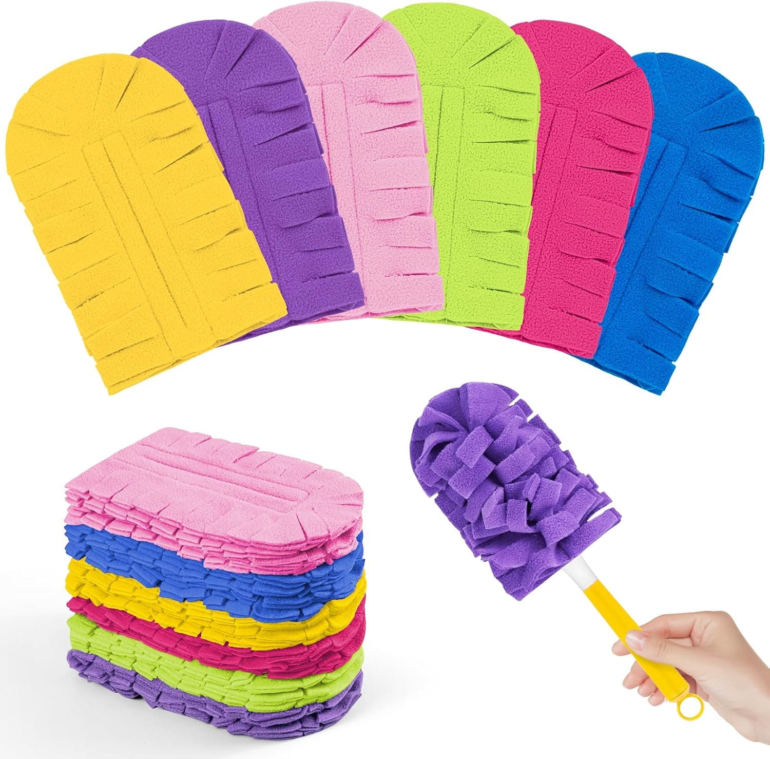 12 PCS Microfiber Reusable Duster Refills for Swiffer Duster